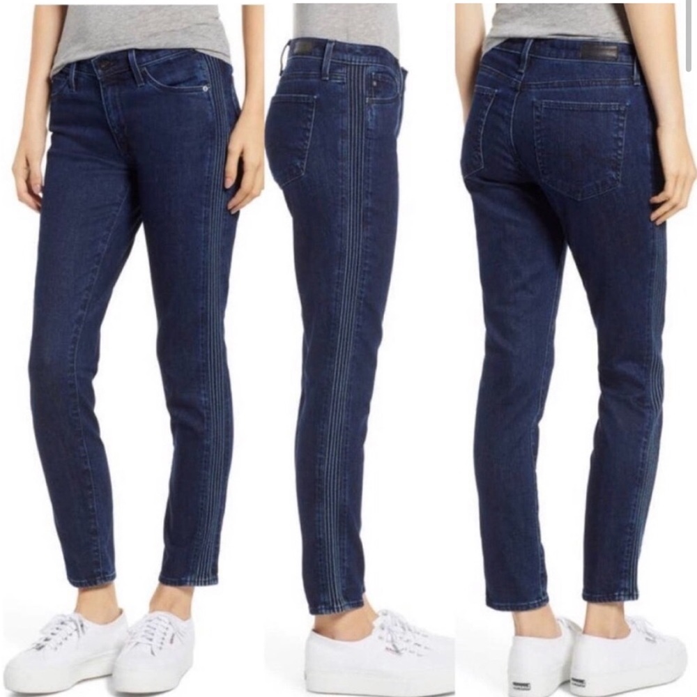 AG Adriano Goldschmied Prima Pintucked Cigarette Ankle Jeans Size 30